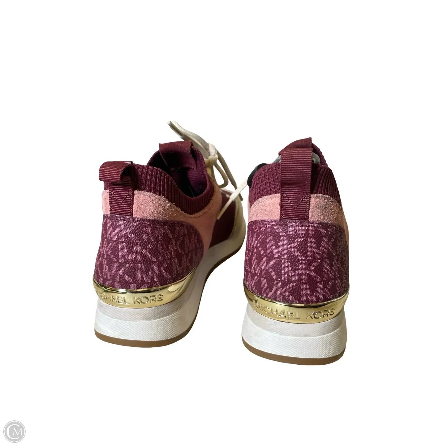 Shoes Designer By Michael Kors In Pink & White, Size: 8