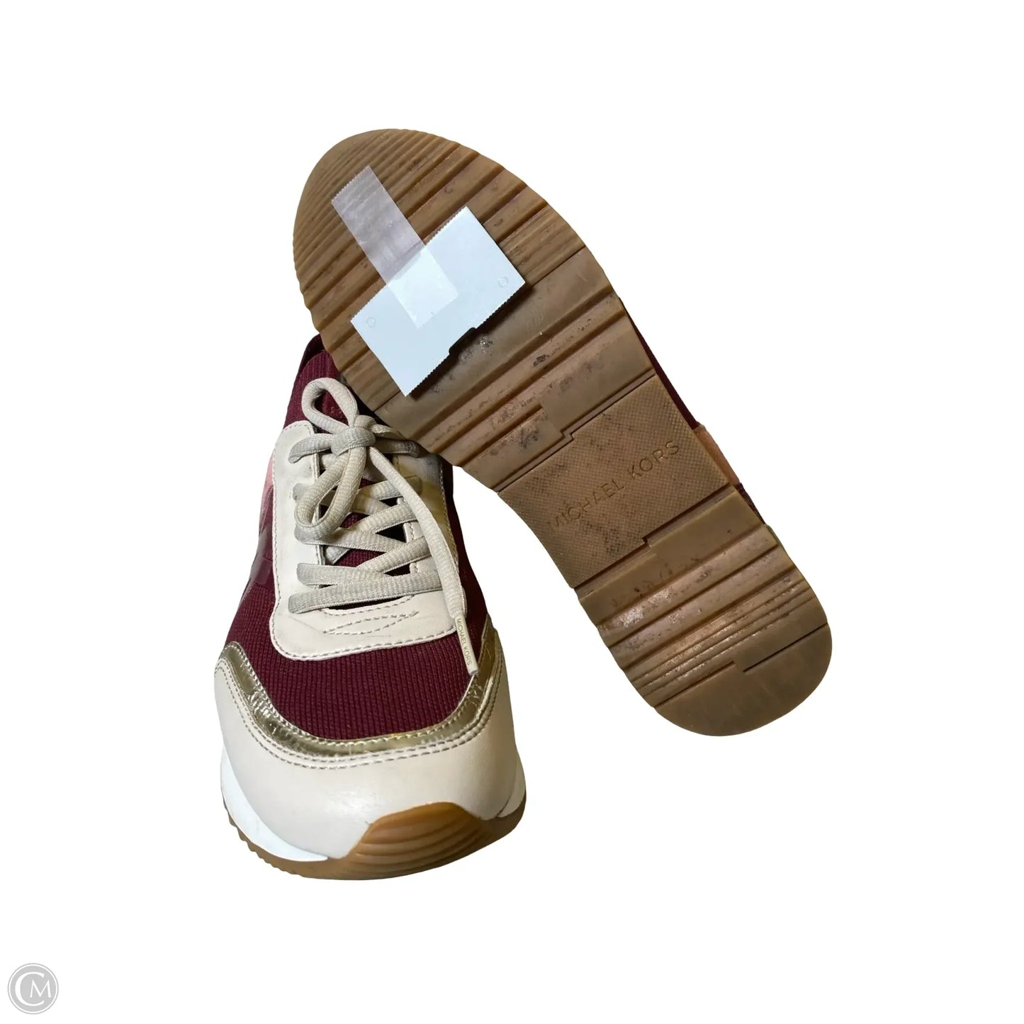 Shoes Designer By Michael Kors In Pink & White, Size: 8