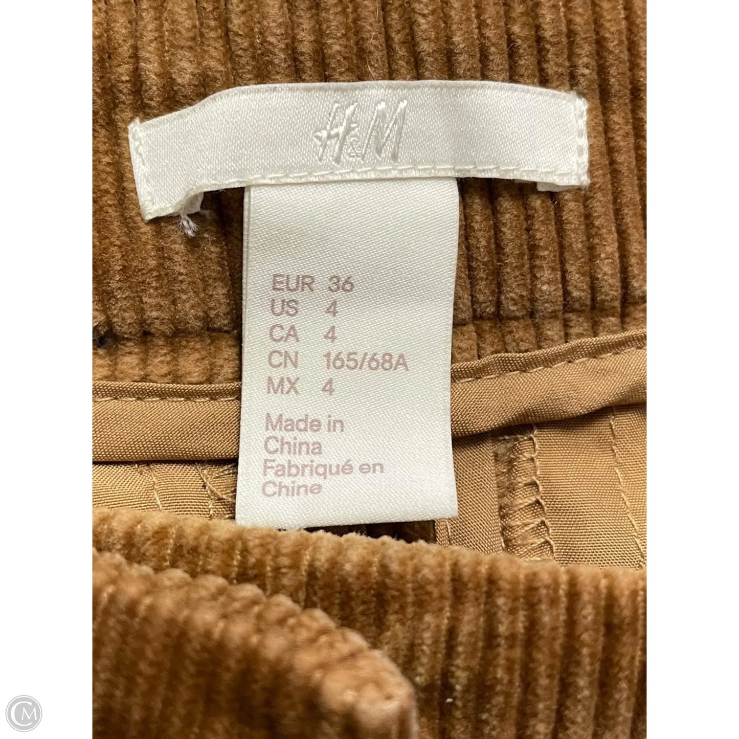 Pants Corduroy By H&m In Brown, Size: 4