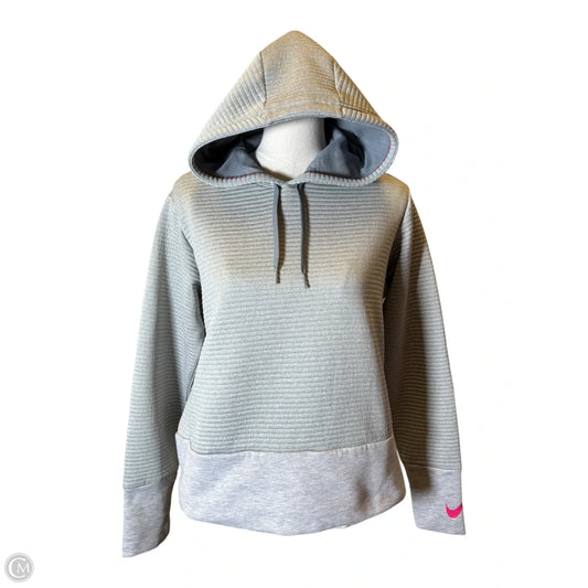 Athletic Jacket By Nike In Grey, Size: M