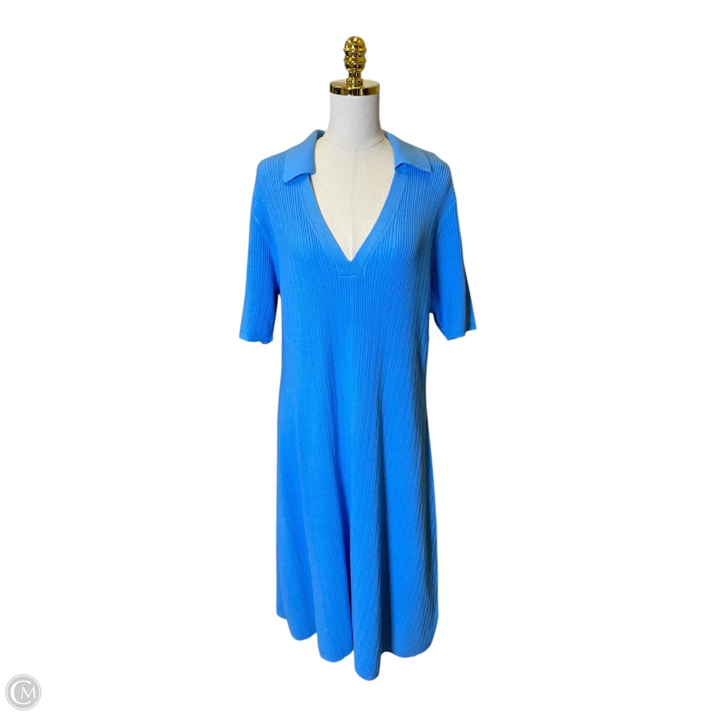Dress Casual Maxi By Ava & Viv In Blue, Size: 2x