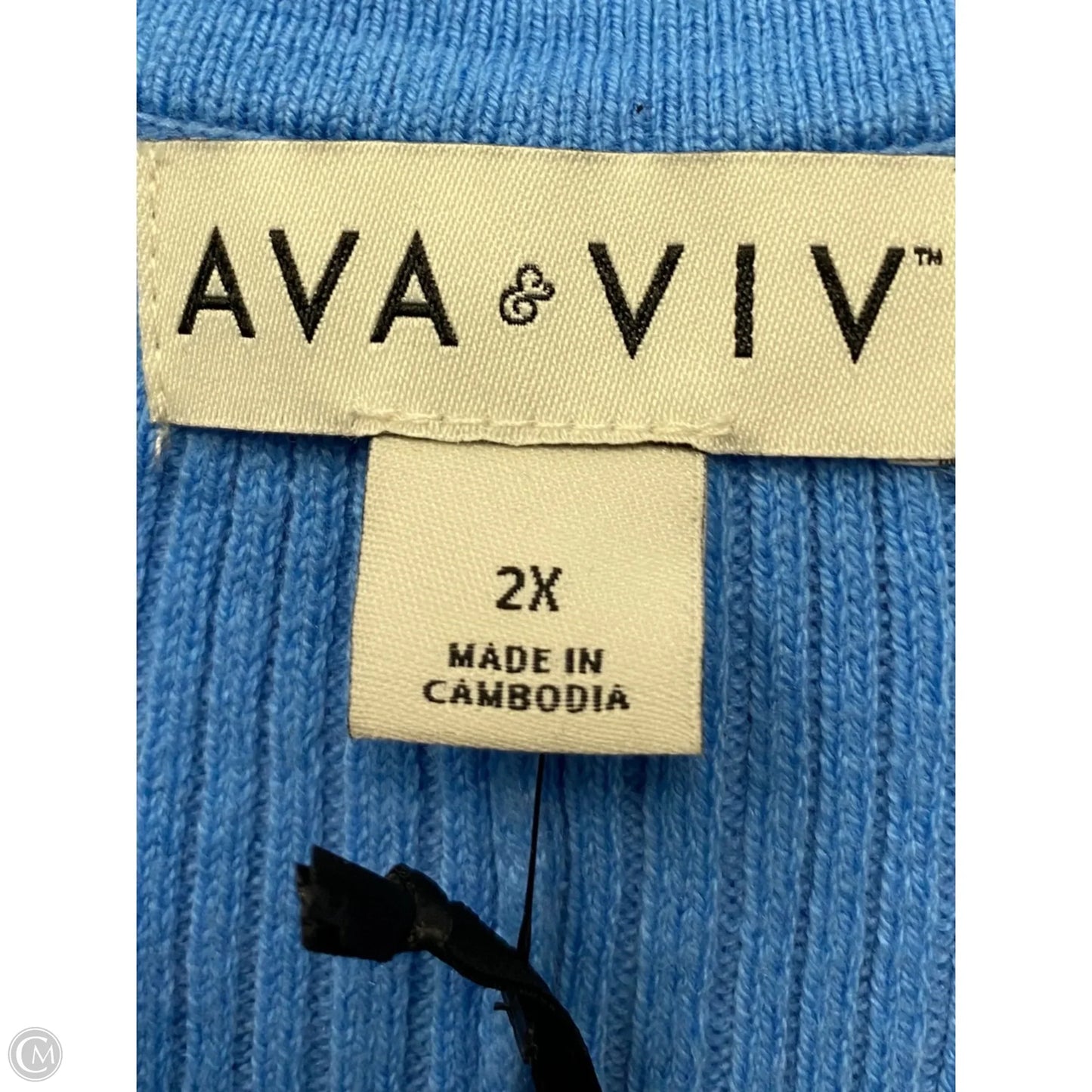 Dress Casual Maxi By Ava & Viv In Blue, Size: 2x