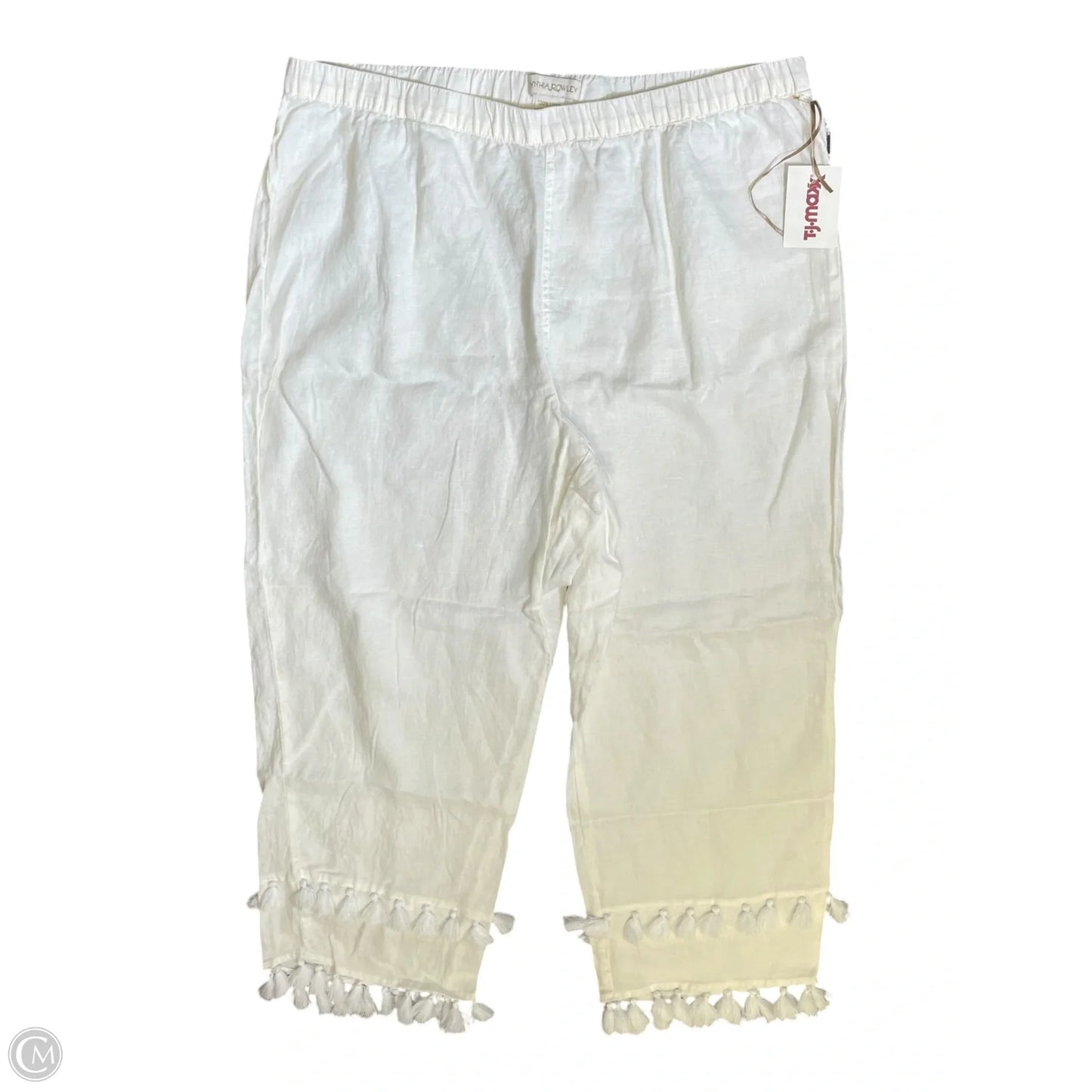 Pants Linen By Cynthia Rowley In Cream, Size: Xl