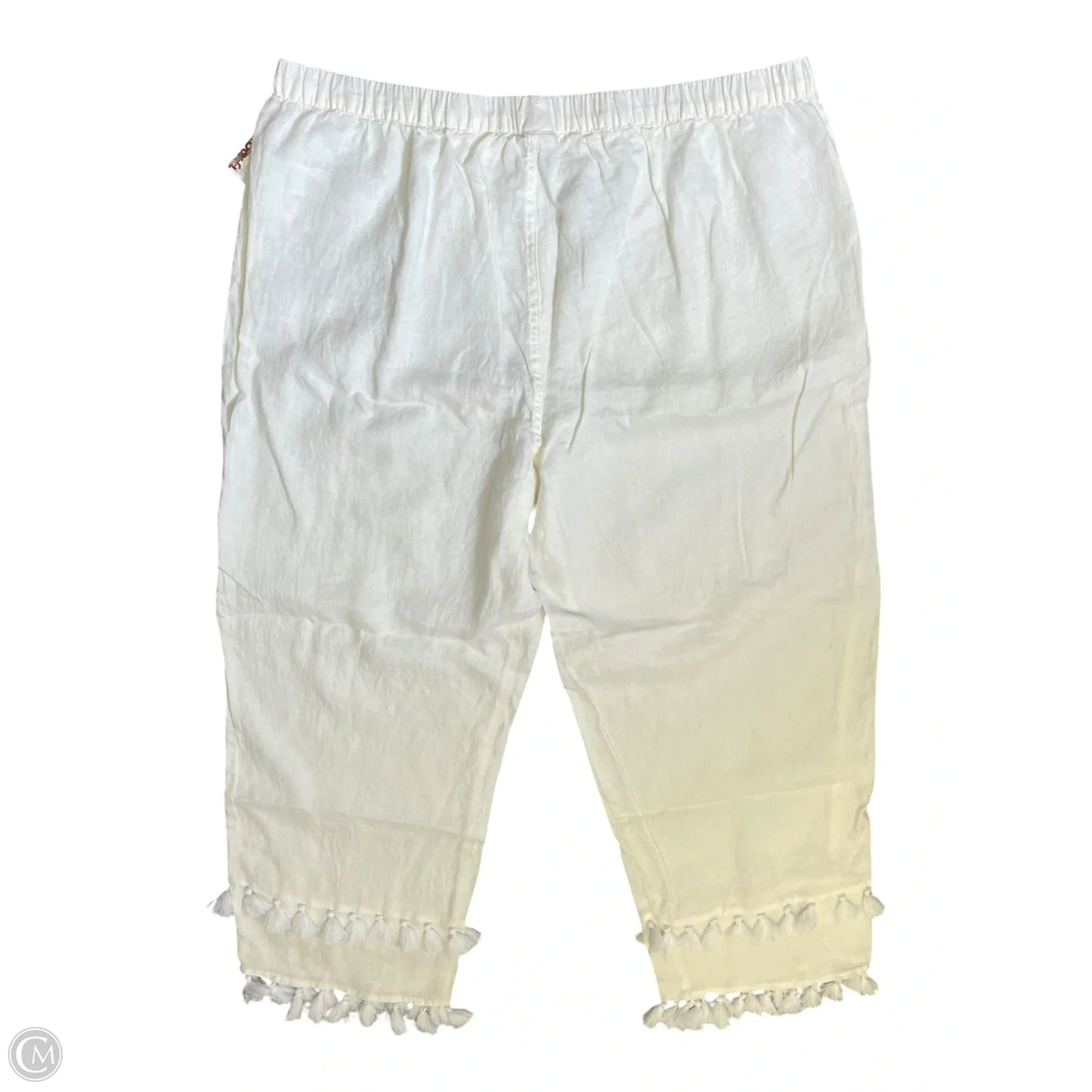 Pants Linen By Cynthia Rowley In Cream, Size: Xl
