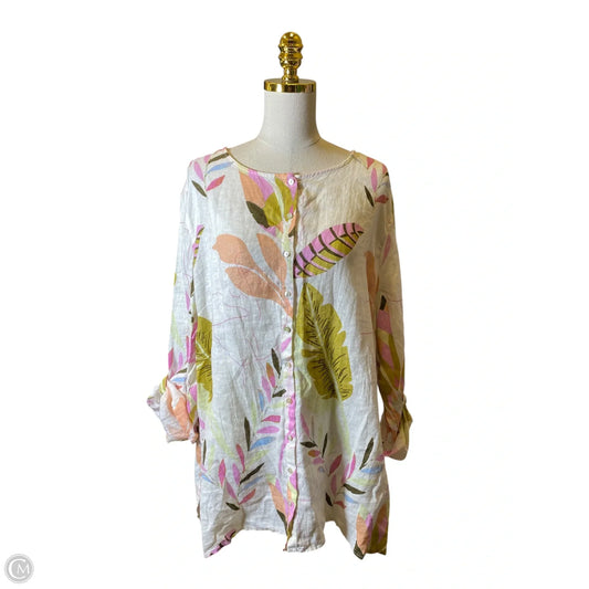 Top Long Sleeve By Cynthia Rowley In Multi-colored, Size: 3x