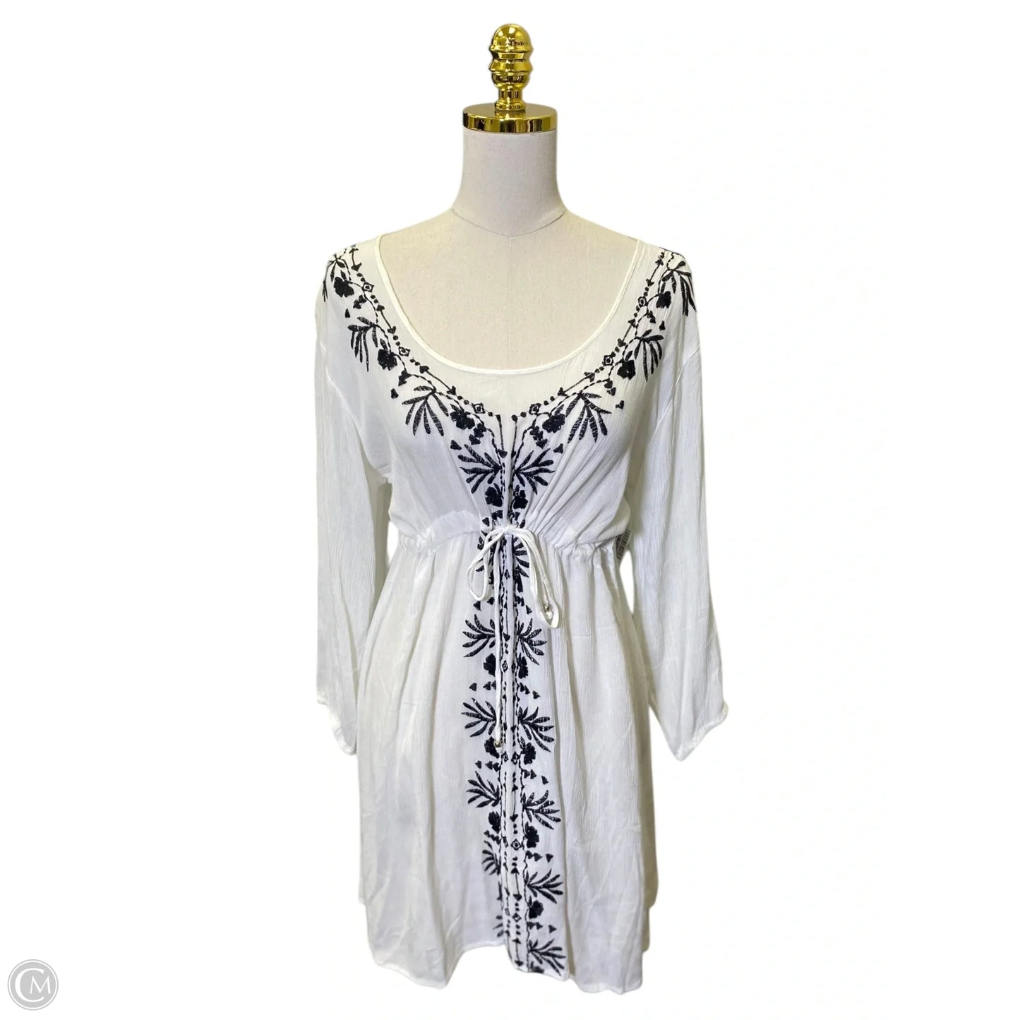 Dress Casual Midi By Clothes Mentor In Black & White, Size: M