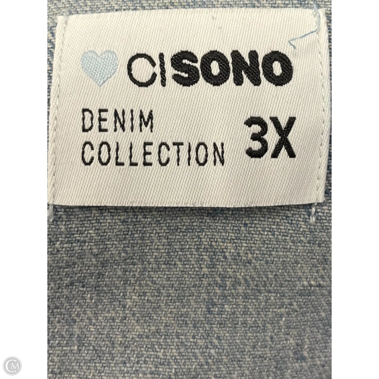 Jacket Denim By Ci Sono In Blue, Size: 3x