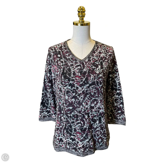 Top 3/4 Sleeve By Chicos In Multi-colored, Size: M