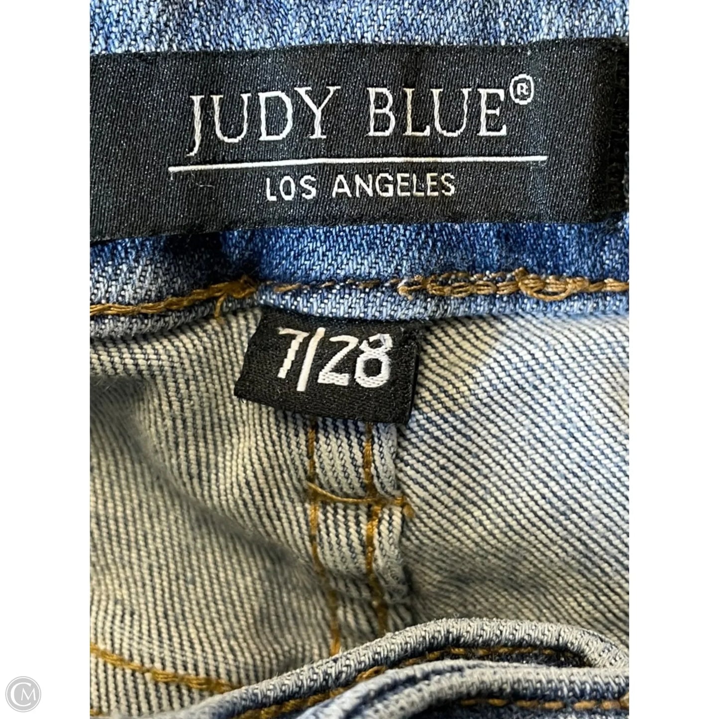 Jeans Flared By Judy Blue In Blue Denim, Size: 28