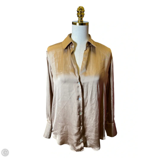 Top Long Sleeve By Zara In Beige, Size: Xs