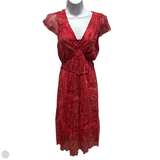Dress Casual Midi By Clothes Mentor In Paisley Print, Size: 10