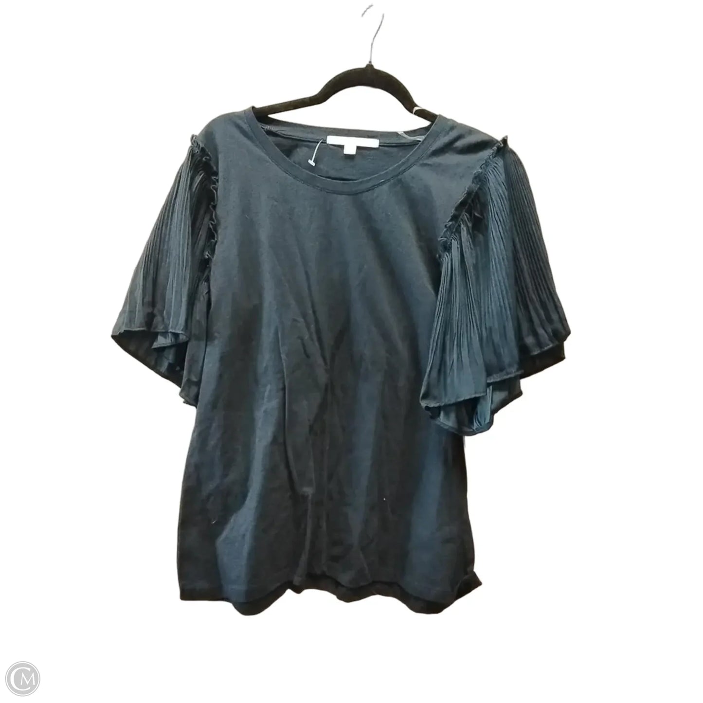 Blouse Short Sleeve By Clothes Mentor In Navy, Size: Xl