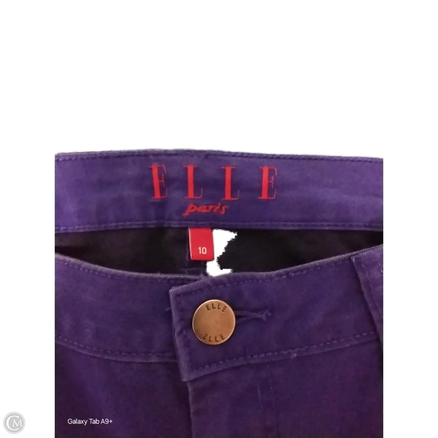 Jeans Straight By Elle In Purple, Size: 10