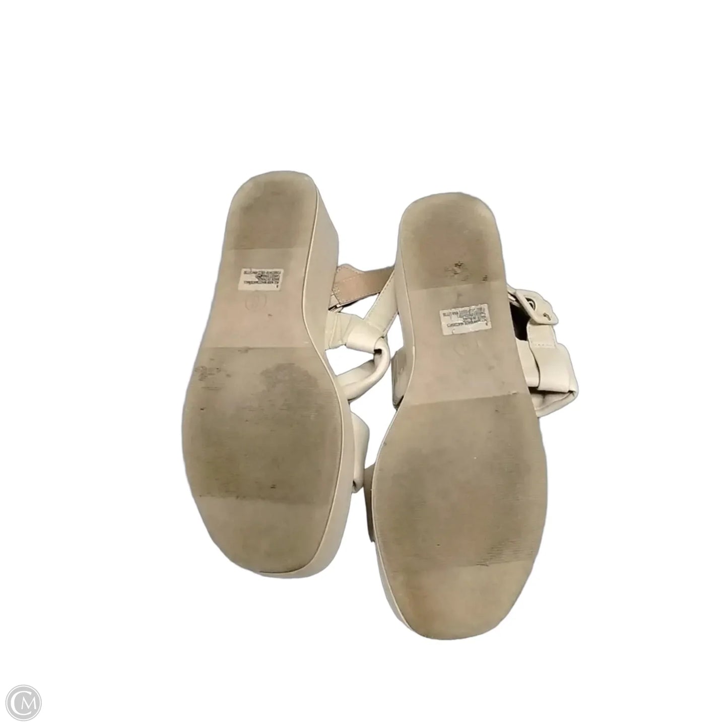 Sandals Heels Wedge By A New Day In Tan, Size: 8