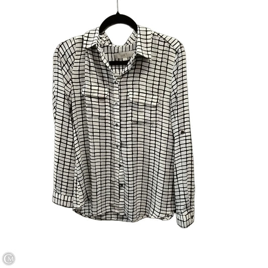 Blouse Long Sleeve By Loft In Black & White, Size: M