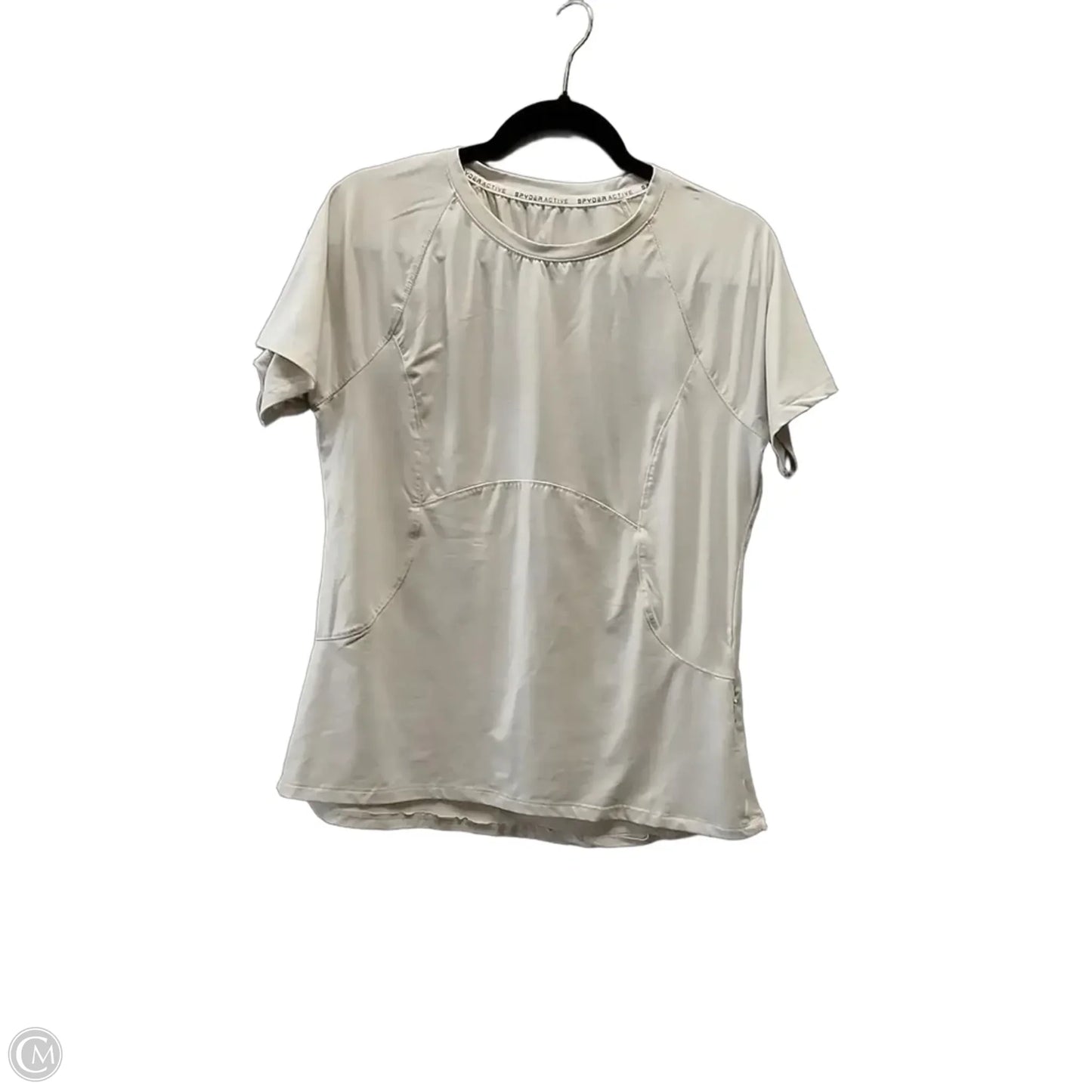 Athletic Top Short Sleeve By Spyder In Beige, Size: L