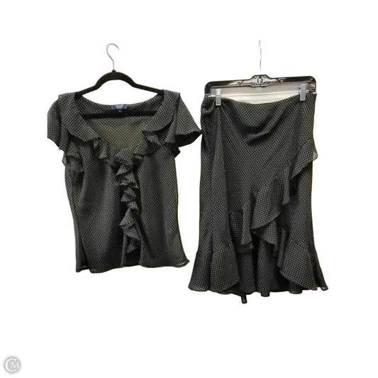 Skirt Set 2pc By Chaps In Polkadot Pattern, Size: M