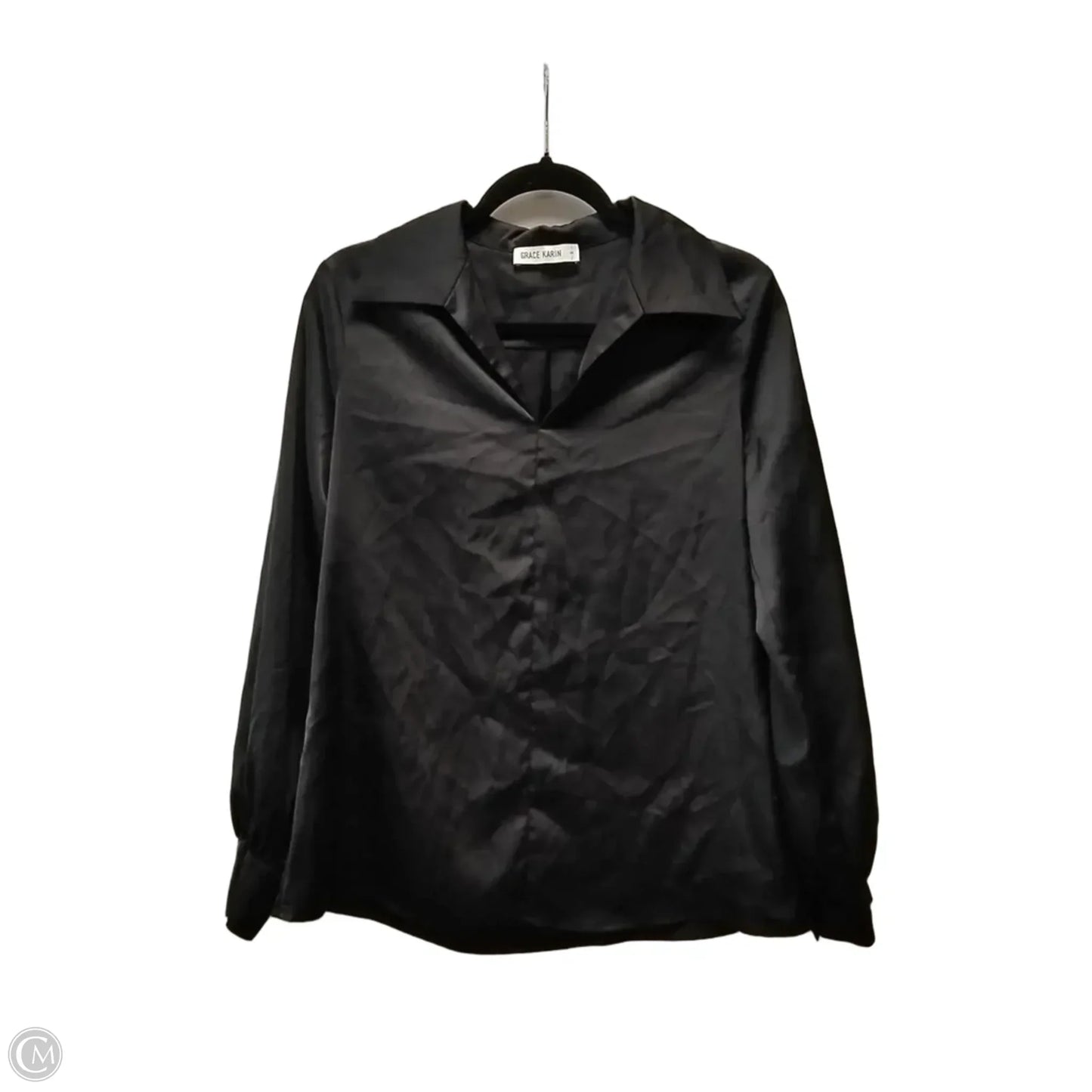 Blouse Long Sleeve By Grace Karin In Black, Size: S