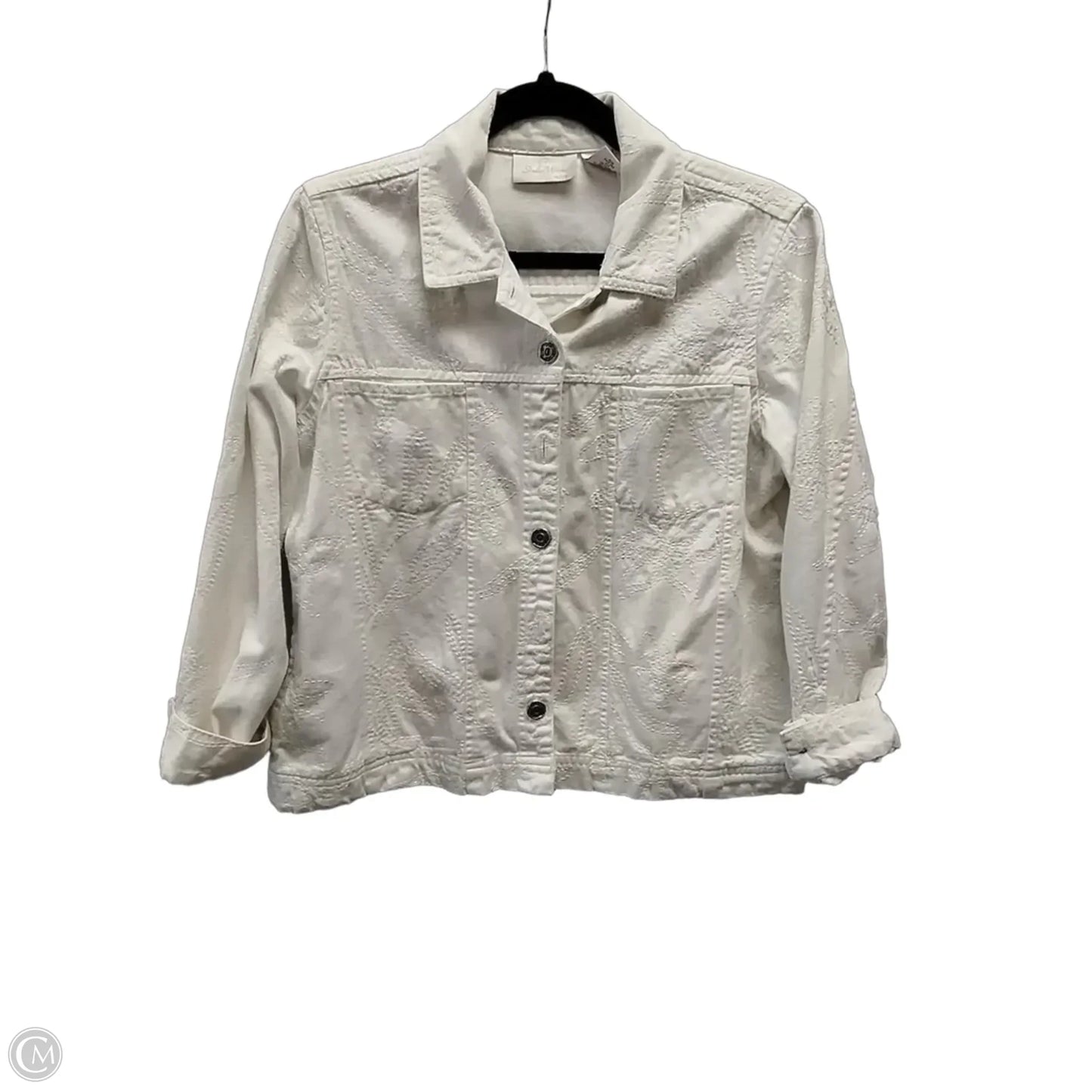 Jacket Denim By Studio Works In White, Size: Mp
