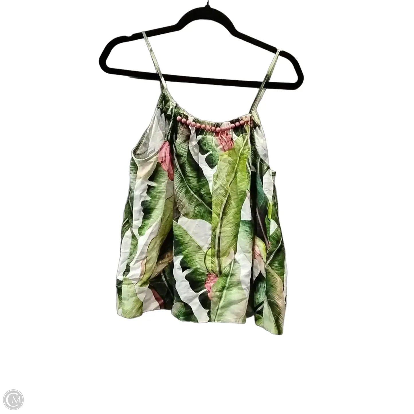 Top Sleeveless By Farm Rio In Green & Pink, Size: Xs