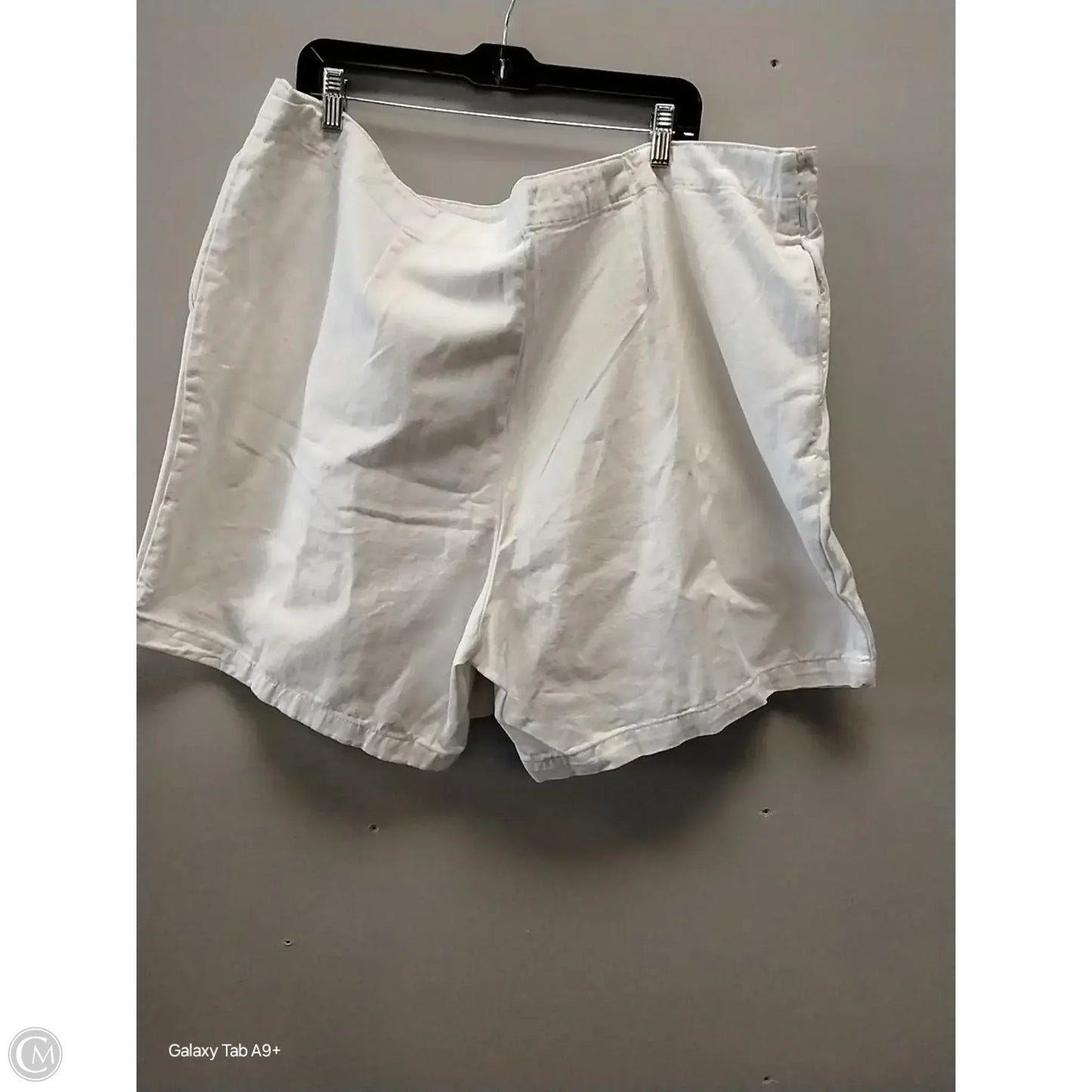 Skort By Jessica London In White Denim, Size: 3x