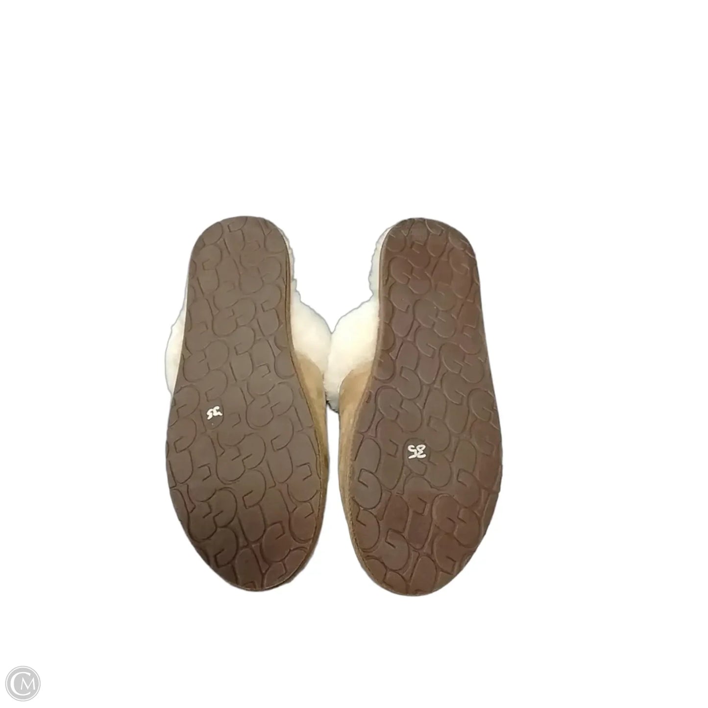 Slippers Designer By Ugg In Brown, Size: 7.5