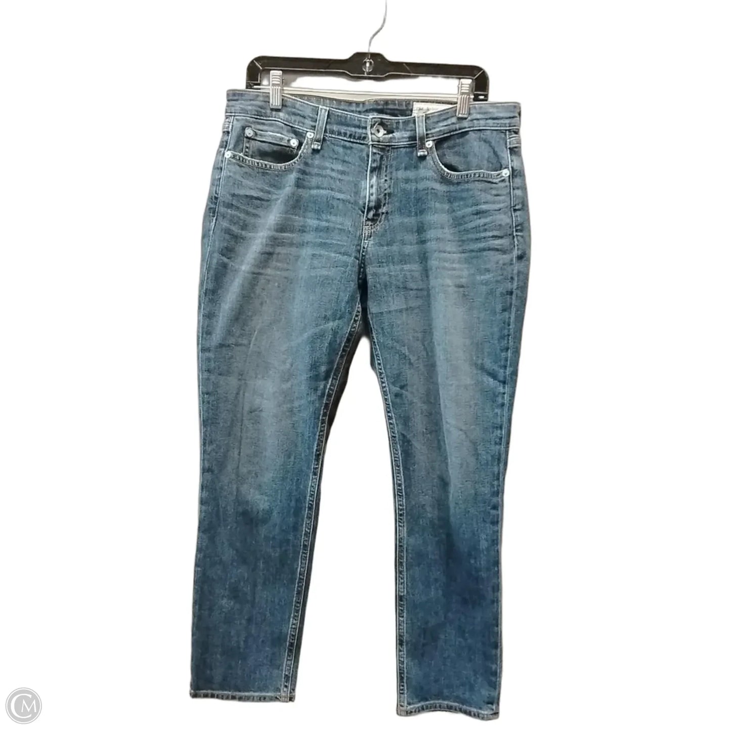 Jeans Straight By Rag And Bone In Blue, Size: 8