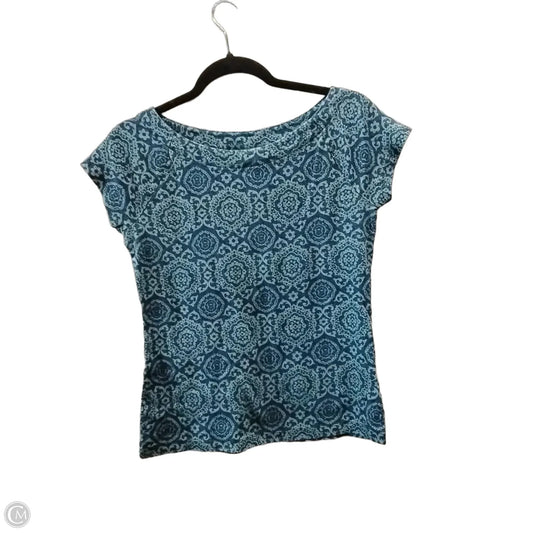 Top Short Sleeve By Lauren By Ralph Lauren In Blue, Size: L