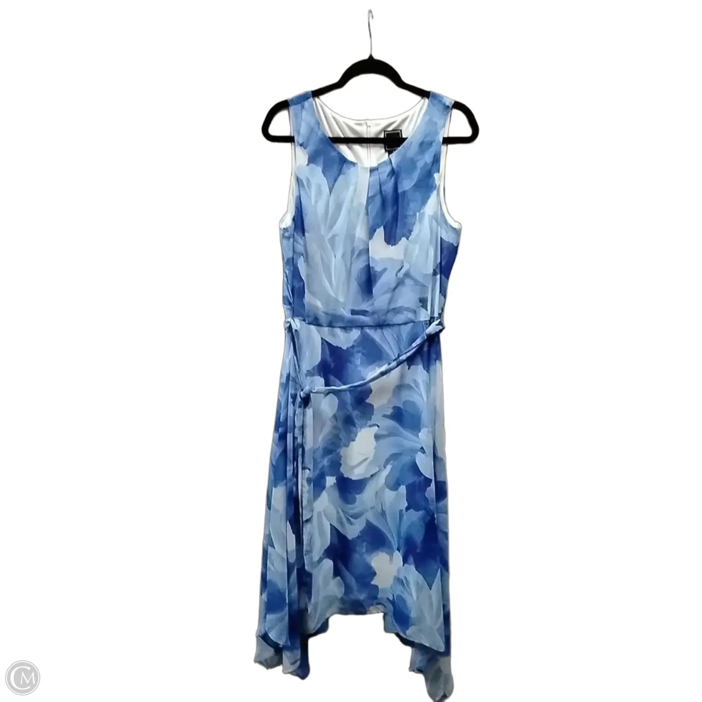 Dress Casual Maxi By Clothes Mentor In Blue & White, Size: 18