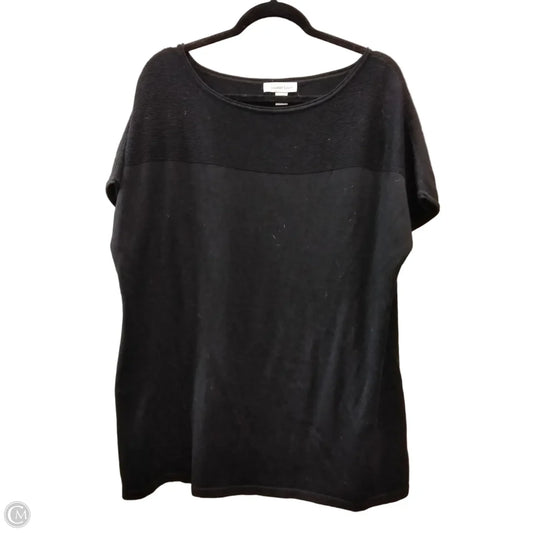 Sweater Short Sleeve By Coldwater Creek In Black, Size: 3x