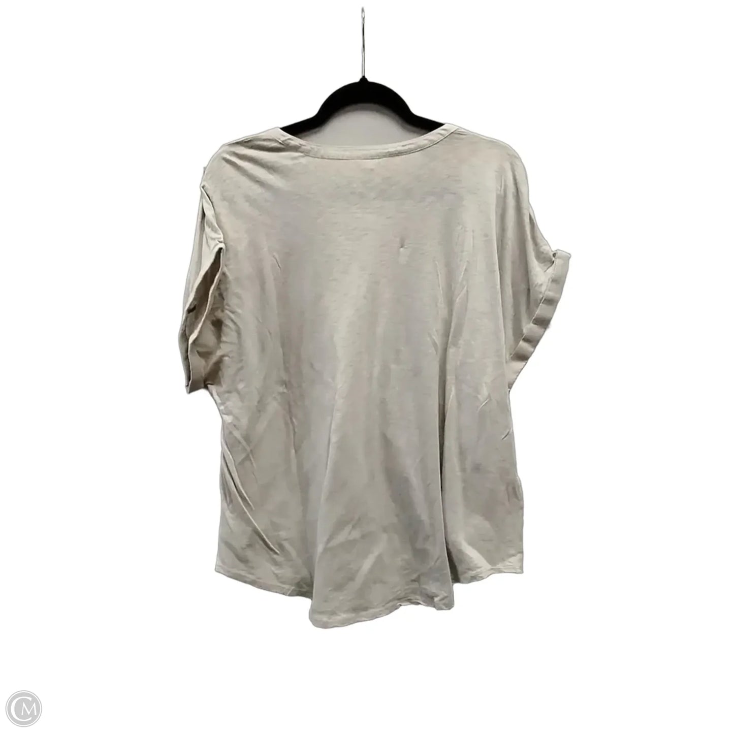 Top Short Sleeve By Lucky Brand In Tan, Size: Xl