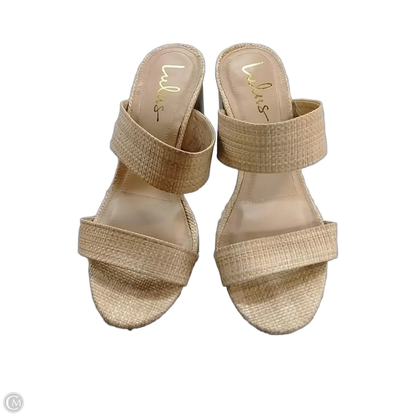 Sandals Heels Block By Lulus In Tan, Size: 9