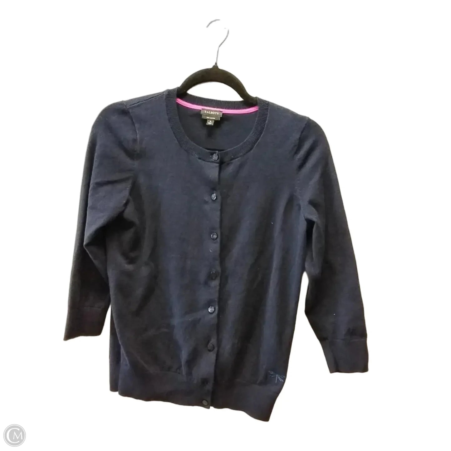 Sweater Cardigan By Talbots In Navy, Size: S