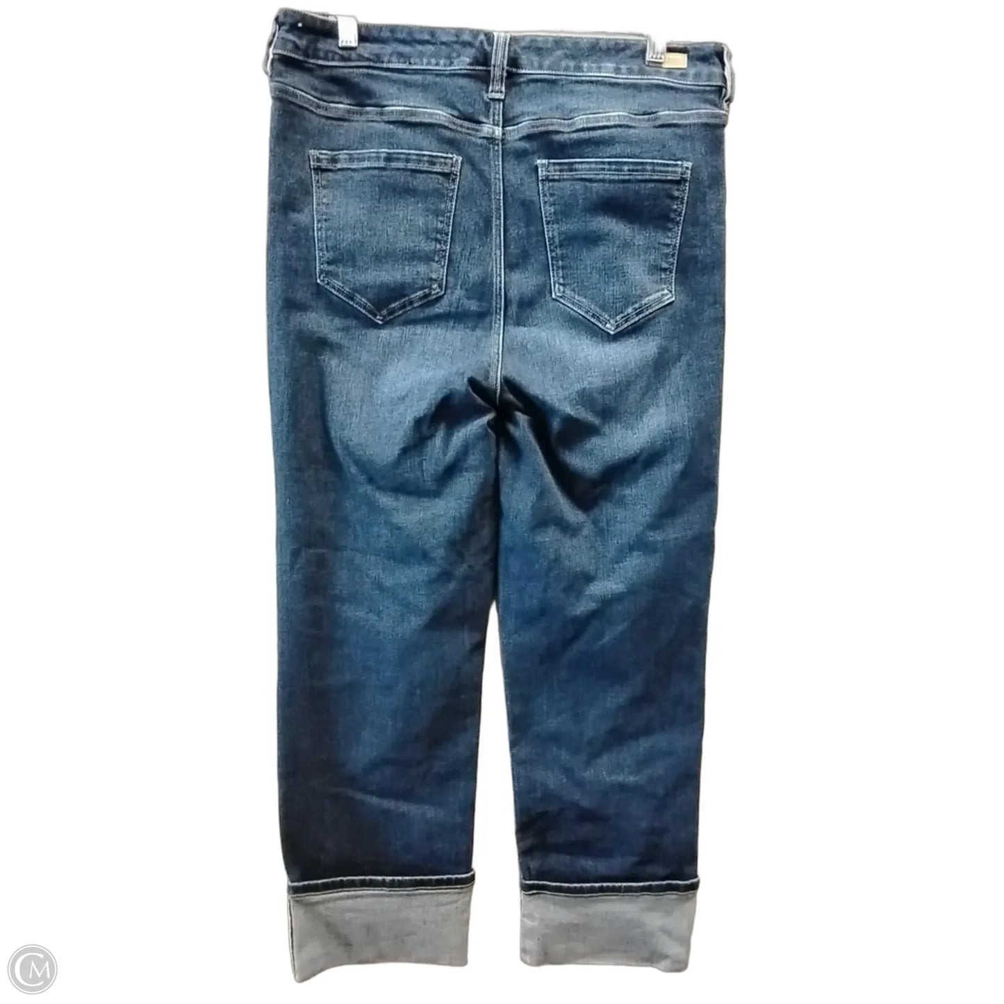 Jeans Cropped By Liverpool In Blue & Silver, Size: 12
