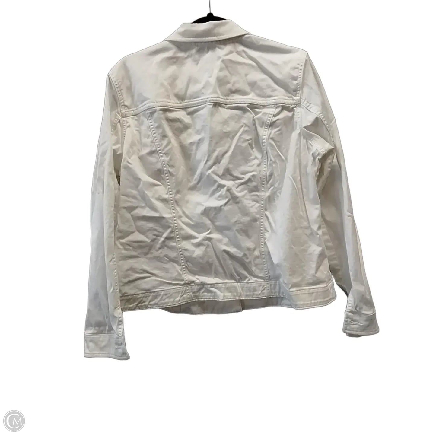 Jacket Denim By Croft And Barrow In White, Size: Xl