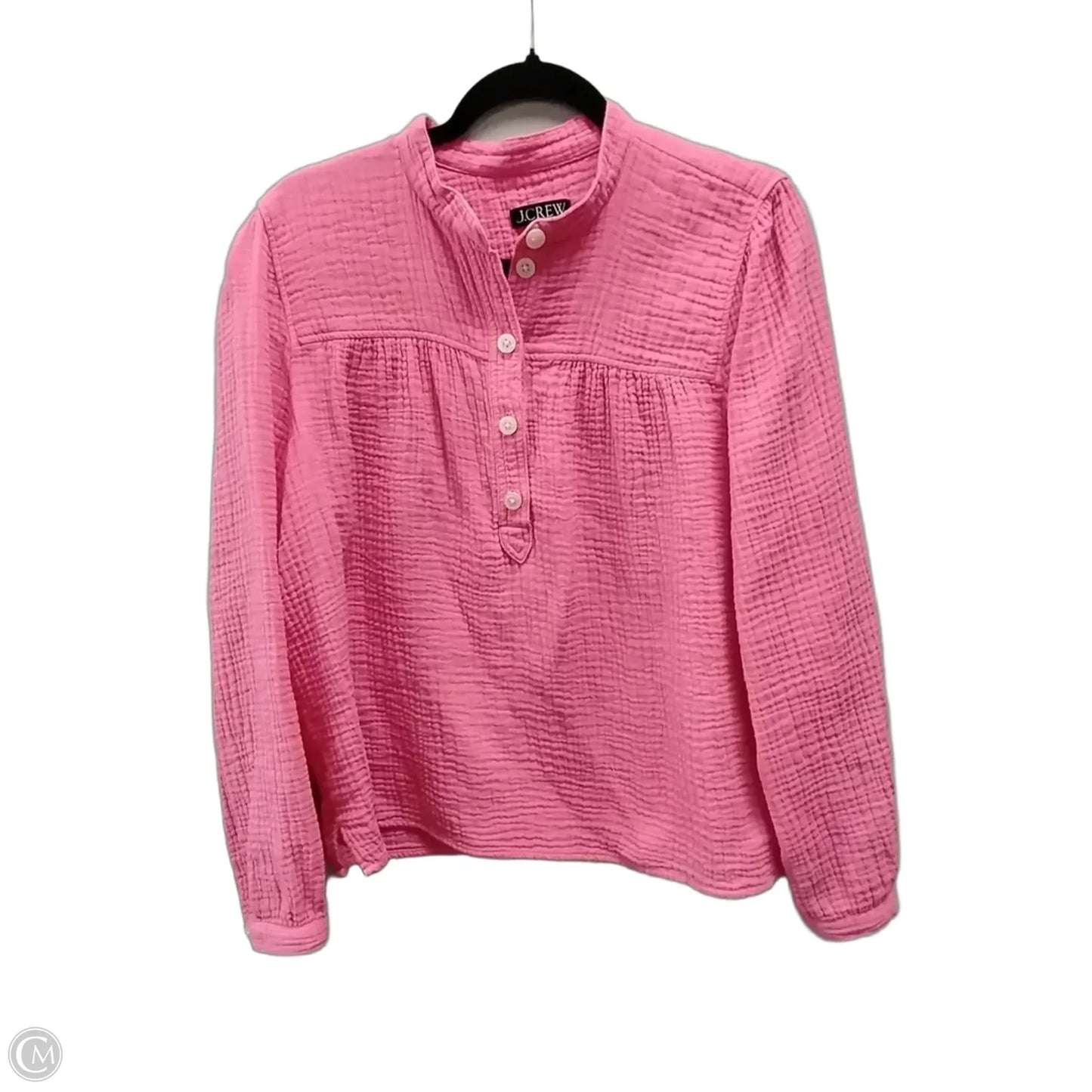 Blouse Long Sleeve By J. Crew In Pink, Size: Xl