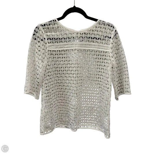 Blouse Long Sleeve By Loft In White, Size: Xs