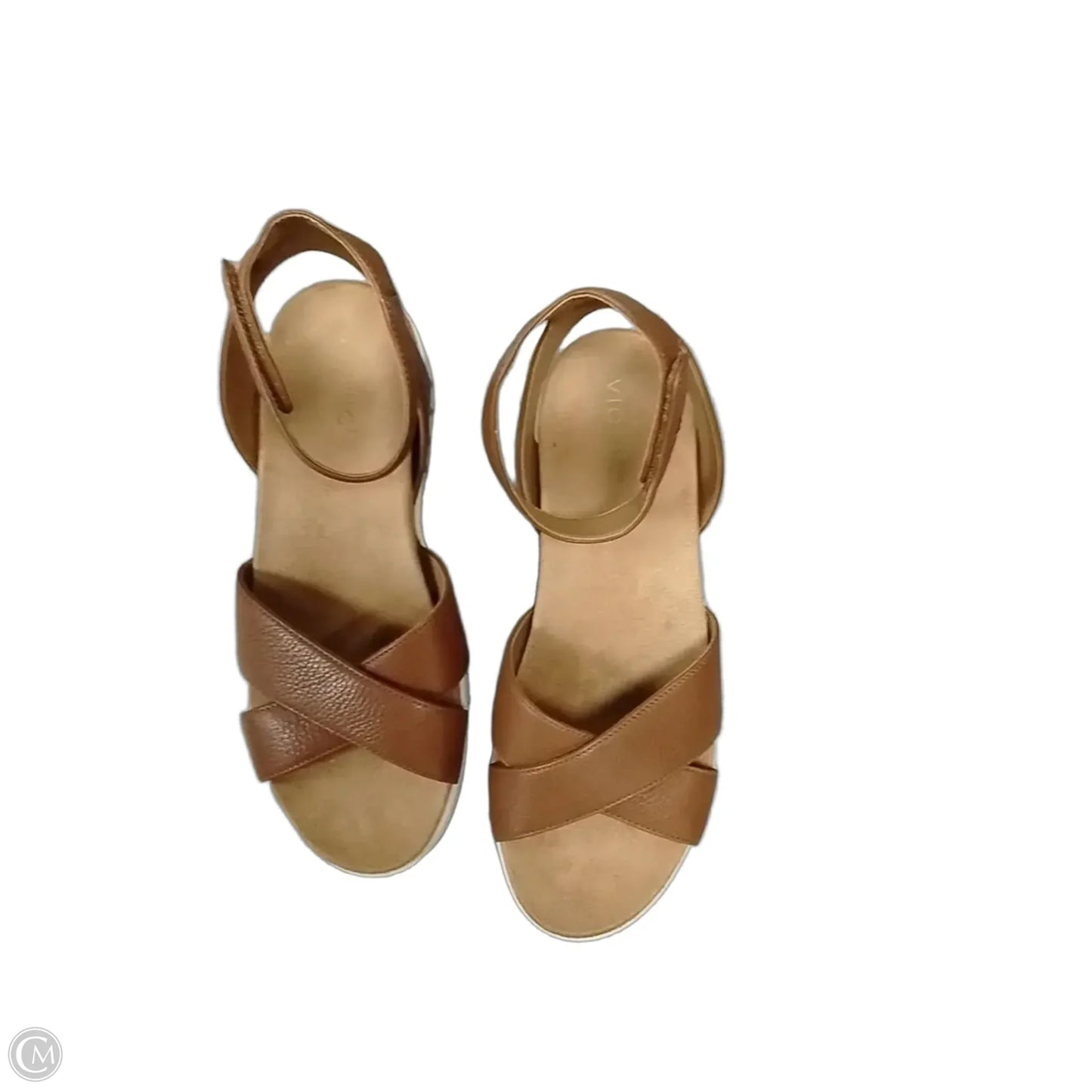 Sandals Flats By Vionic In Brown, Size: 10