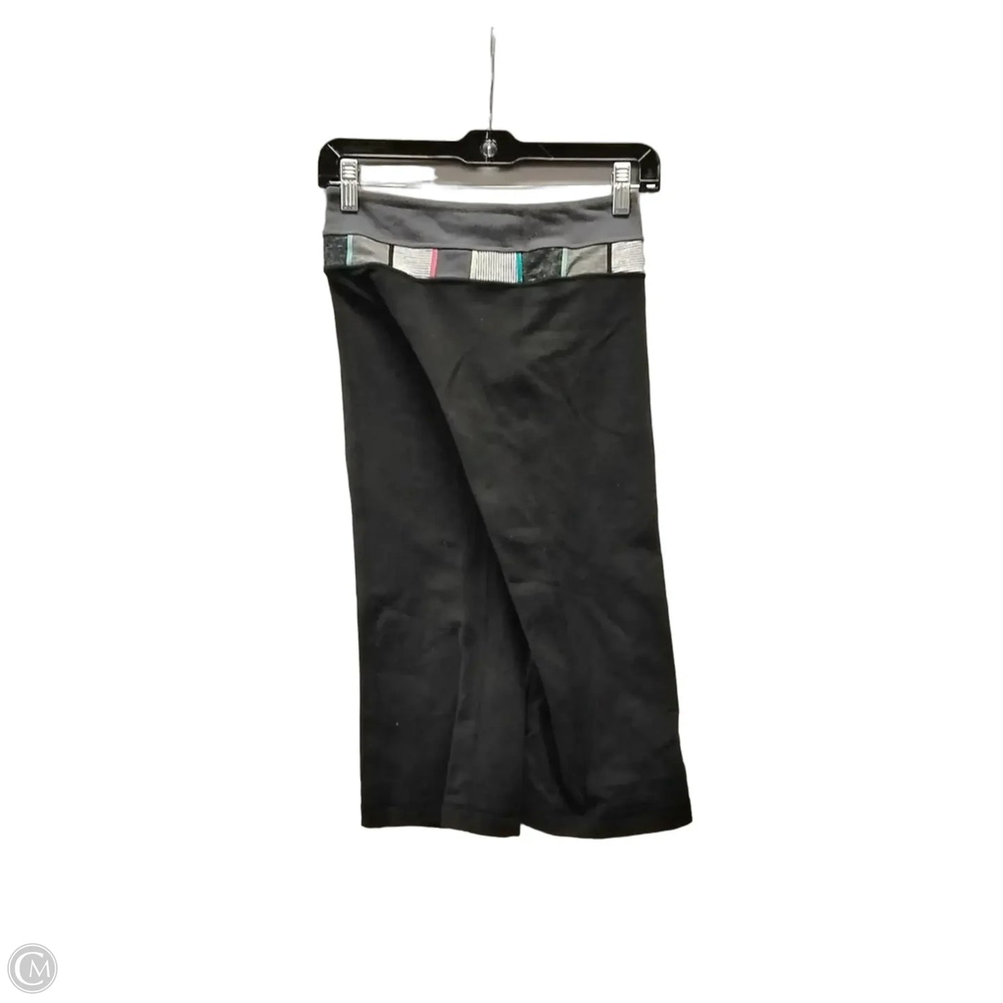 Athletic Capris By Lululemon In Black & Grey, Size: 4