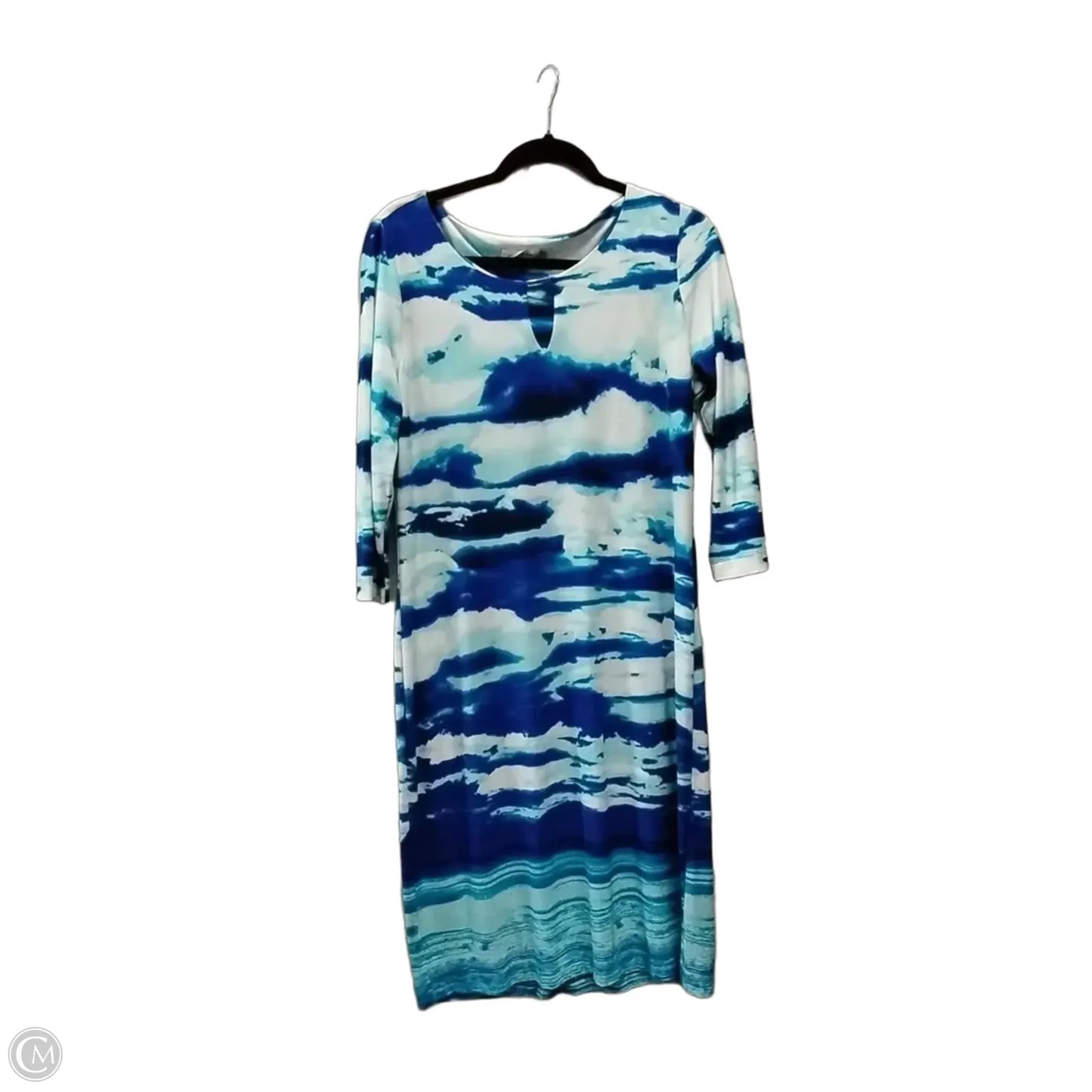 Dress Casual Maxi By Calvin Klein In Tie Dye Print, Size: 12