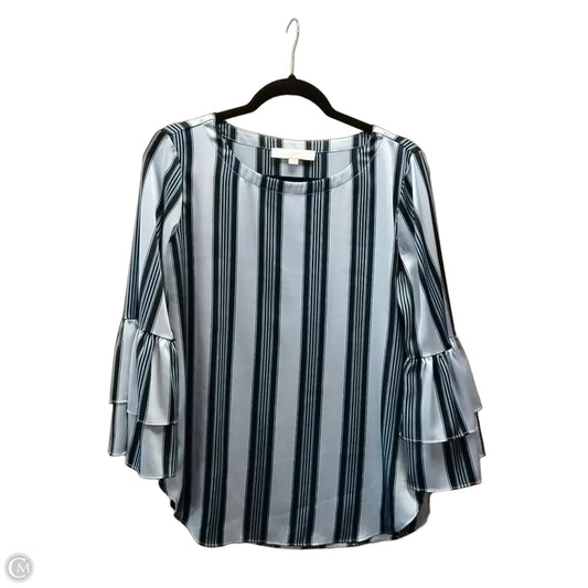 Blouse Long Sleeve By Loft In Blue, Size: S