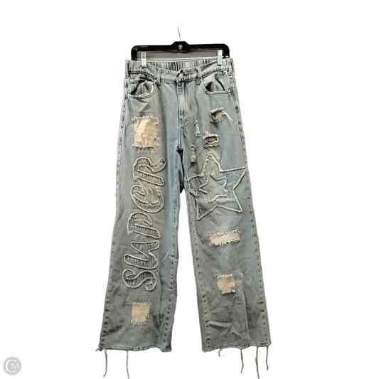 Jeans Wide Leg By Artistic Works By Lu In Blue, Size: 12