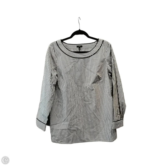 Blouse Long Sleeve By Talbots In Striped Pattern, Size: Lp