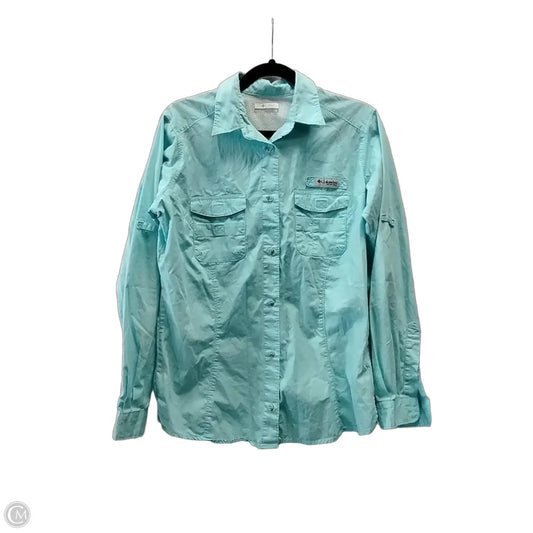 Blouse Long Sleeve By Columbia In Blue, Size: L