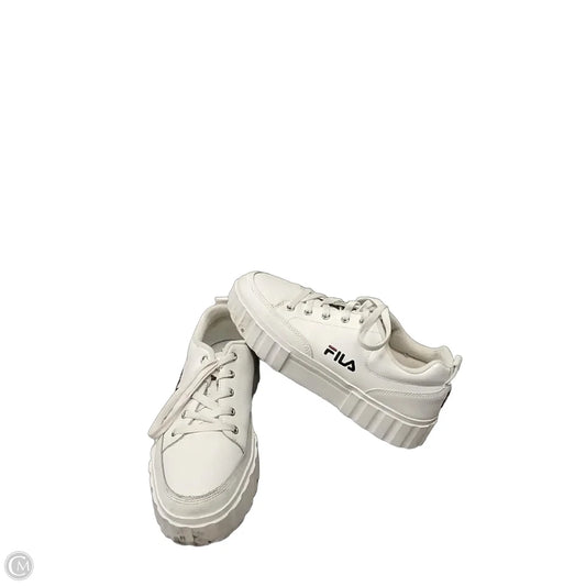 Shoes Athletic By Fila In White, Size: 8.5
