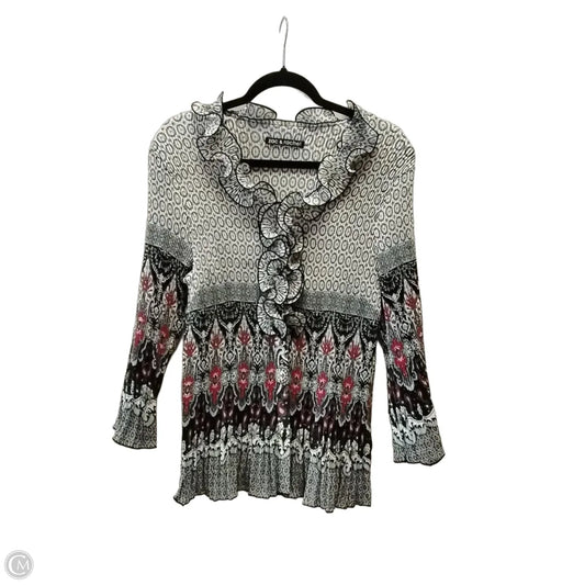 Blouse Long Sleeve By Zac And Rachel In Multi-colored, Size: Xl