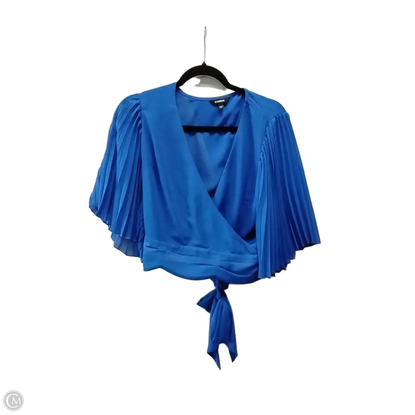 Blouse Short Sleeve By Express In Blue, Size: M