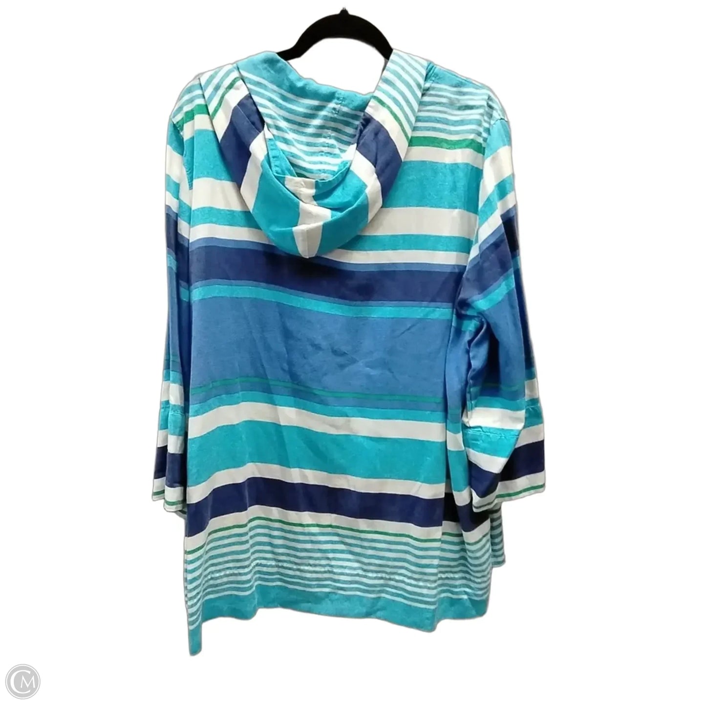 Top Long Sleeve By Zenergy By Chicos In Striped Pattern, Size: Xl