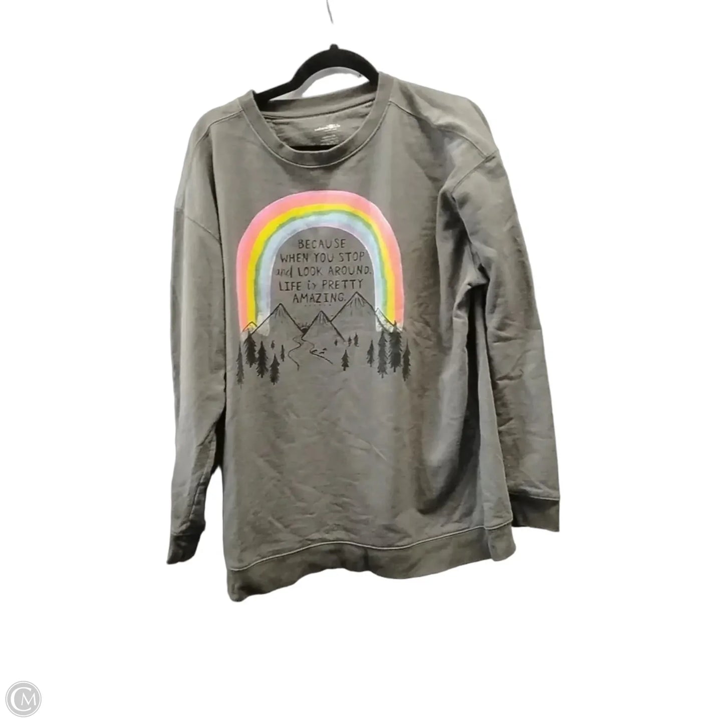 Sweatshirt Crewneck By Natural Life In Green, Size: Xl