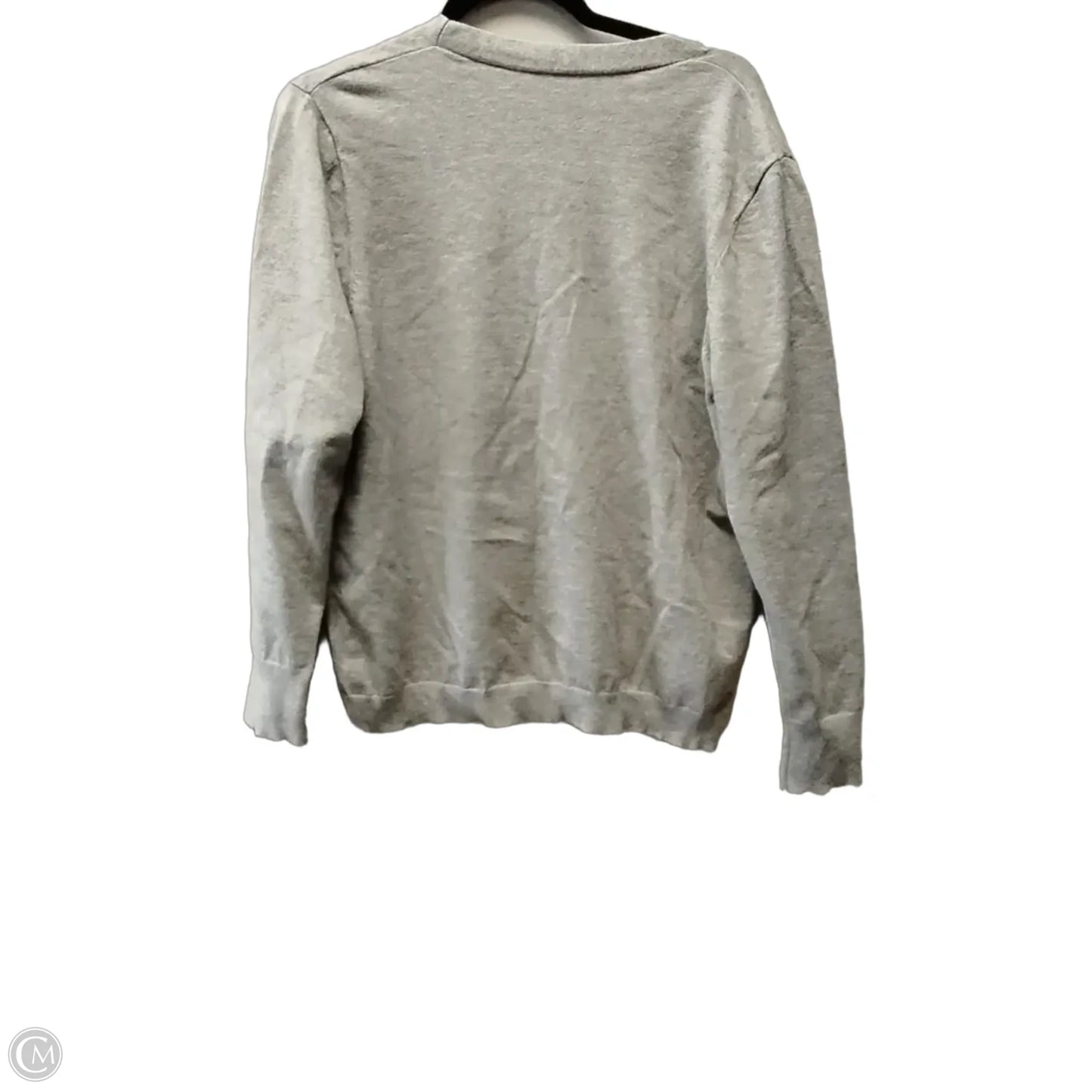 Sweater Cardigan By Cme In Grey, Size: L